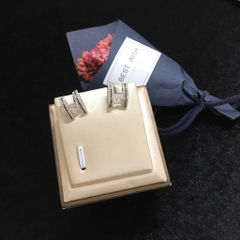  Bông Tai Hermes Màu Trắng Pha Lê (AD) 