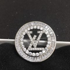  Cài Áo Nam, Nữ - LV Màu Trắng Pha Lê (AA) 