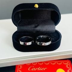  Nhẫn Cặp Đôi Tình Yêu - Cartier Màu Trắng TiTan Cao Cấp Pha Lê (AF) 