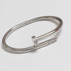  Vòng Tay Nam, Nữ TiTan Cao Cấp - Cartier Cây Đinh Màu Trắng Pha Lê (AH) 