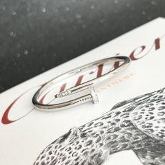  Bộ Trang Sức Cây Đinh Cartier Titan Cao Cấp - Vòng Tay & Nhẫn Màu Trắng Pha Lê (AC) 