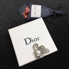  Cài Áo Nam, Nữ - Dior Con Ong Màu Trắng Ngọc Trai & Pha Lê Trắng Đen (AF) 