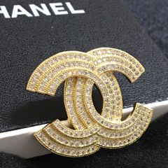  Cài Áo Nam, Nữ - Chanel Màu Vàng Pha Lê Trắng (BN) 