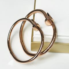  Vòng Tay Cặp Đôi Tình Yêu - Cartier Cây Đinh Màu Vàng Hồng Titan Cao Cấp (AK) 