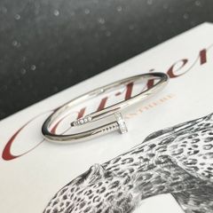  Vòng Tay Nam, Nữ TiTan Cao Cấp - Cartier Cây Đinh Màu Trắng Pha Lê (AH) 