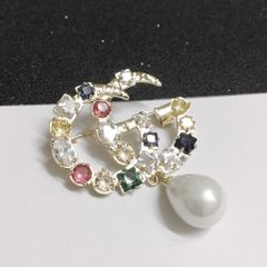  Cài Áo Nam, Nữ  - Gucci Pha Lê Màu & Ngọc Trai (AD) 