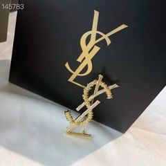  Cài Áo Nam, Nữ - YSL Vàng Bản To Phong Cách Cá Tính (AQ) 