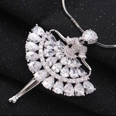  Dây Chuyền Dài Cao Cấp - Cô Gái Pha Lê Australia Trắng Tinh Tế (AA) 