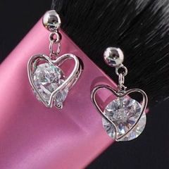  Bông Tai Trái Tim Pha Lê (AD) 