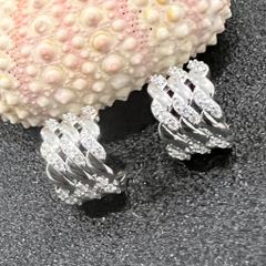  Bông Tai 3 Lines Ôm Vành Tai Pha Lê (AA) 