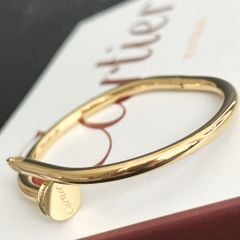  Bộ Trang Sức Cây Đinh Cartier Titan Cao Cấp - Vòng Tay & Nhẫn Màu Vàng Pha Lê (AB) 