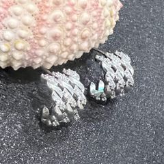  Bông Tai 3 Lines Ôm Vành Tai Pha Lê (AA) 