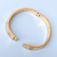  Vòng Tay Nam, Nữ TiTan Cao Cấp - Cartier Màu Vàng Pha Lê Trắng (AI) 