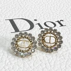  Bông Tai Dior Màu Vàng Pha Lê Trắng (AP) 