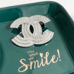  Cài Áo Nam, Nữ - Chanel Màu Trắng Pha Lê (CD) 