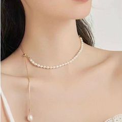  Dây Chuyền Ngắn - Chuỗi Ngọc Trai Nước Ngọt Quý Phái ( Có 2 Kiểu Đeo ) 