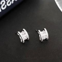  Bông Tai Hermes Màu Trắng Pha Lê (AE) 