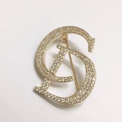  Cài Áo Nam, Nữ - Dior Màu Vàng Hồng Pha Lê Trắng (AG) 