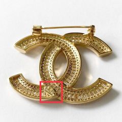  Cài Áo Nam, Nữ - Chanel Màu Vàng Pha Lê Trắng (BS) 