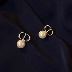  Bộ Trang Sức Dior Vàng - Vòng cổ Choker & Bông Tai Ngọc Trai, Pha Lê Quý Phái (AJ) 