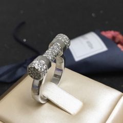  Nhẫn Nữ Cao Cấp - Cục Tạ Pha Lê Trắng Cá Tính 