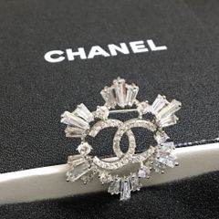  Cài Áo Nam, Nữ - Chanel Pha Lê Trắng (AL) 