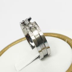  Nhẫn Nam Titan Cao Cấp - Màu Trắng Pha Lê (AB) 