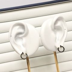  Bông Tai Cartier Cây Đinh Màu Vàng Pha Lê Đen Cá Tính (AD) 