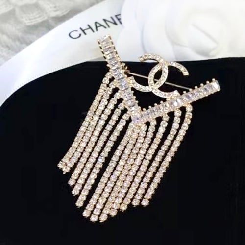  Cài Áo Nam, Nữ - Chanel Màu Trắng Pha Lê (CB) 