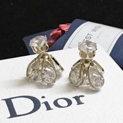  Bông Tai Dior Màu Vàng Pha Lê Trắng (AG) - Có 3 Kiểu Đeo 