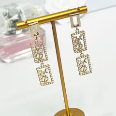  Bông Tai YSL Bản To Cá Tính Pha Lê (AG) 