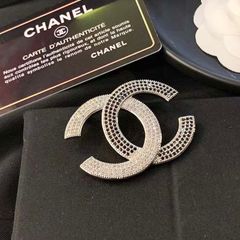  Cài Áo Nam, Nữ - Chanel Màu Trắng Pha Lê Đen & Trắng (CX) 