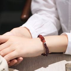  Vòng Đá Phong Thuỷ Cao Cấp - Đá Garnet Ngọc Hồng Lựu Tự Nhiên 3 Vòng May Mắn & Bình An 