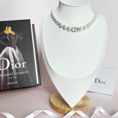  Vòng Cổ Choker Dior Ngọc Trai Màu Trắng Quý Phái 