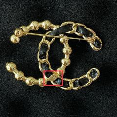  Cài Áo Chanel Màu Vàng, Đen Và Ngọc Trai Trắng (BU) 