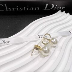  Bộ Trang Sức Dior Vàng - Vòng cổ Choker, Vòng Tay & Bông Tai Ngọc Trai Quý Phái (AE) 