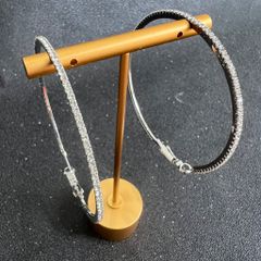  Bông Tai Khoen Tròn Bản To 7,5cm Pha Lê Trắng (BQ) 