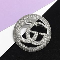  Cài Áo Nam, Nữ - Gucci Màu Trắng Pha Lê (AG) 