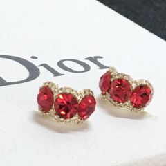  Bông Tai Ôm Vành Tai Pha Lê Đỏ & Trắng Quý Phái (AQ) 