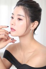  Bông Tai Tua Rua Kiêu Sa Pha Lê Trắng ( Có 3 Kiểu Đeo ) 