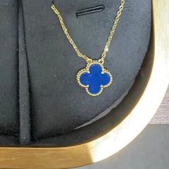  Dây Chuyền Titan Cao Cấp - Cỏ 4 Lá May Mắn Màu Vàng Xanh (AQ) 