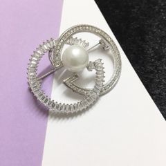  Cài Áo Nam, Nữ - Gucci Màu Trắng Ngọc Trai & Pha Lê (AH) 