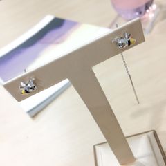  Bông Tai Bạc Cao Cấp - Dior Con Ong Chăm Chỉ ( Có 3 Kiểu Đeo ) 