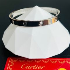  Bộ Trang Sức Nam, Nữ Cartier Titan Cao Cấp - Vòng Tay & Nhẫn Màu Trắng Pha Lê (AI) 