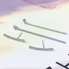  Bông Tai Tua Rua Pha Lê Trắng ( Có 3 Kiểu Đeo ) 