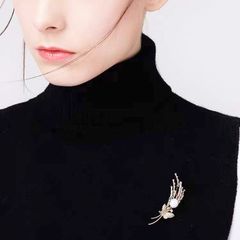  Cài Áo Con Bướm Và Bông Lúa Màu Trắng Ngọc Trai & Pha Lê Tinh Tế 