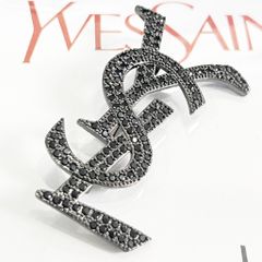  Cài Áo Nam, Nữ - YSL Bản To Pha Lê Đen Sang Trọng (AN) 