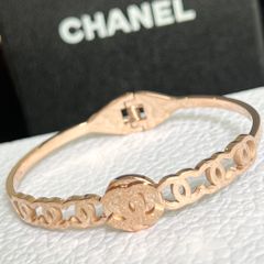  Vòng Tay TiTan Cao Cấp - Chanel Màu Vàng Hồng (AD) 