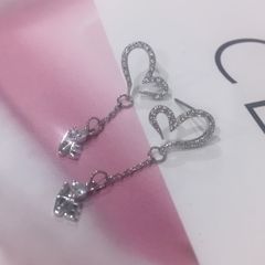  Bông Tai Trái Tim Love Pha Lê (AK) 