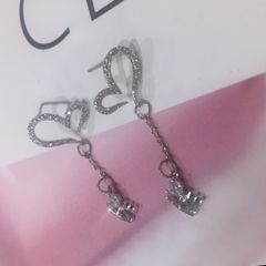  Bông Tai Trái Tim Love Pha Lê (AK) 